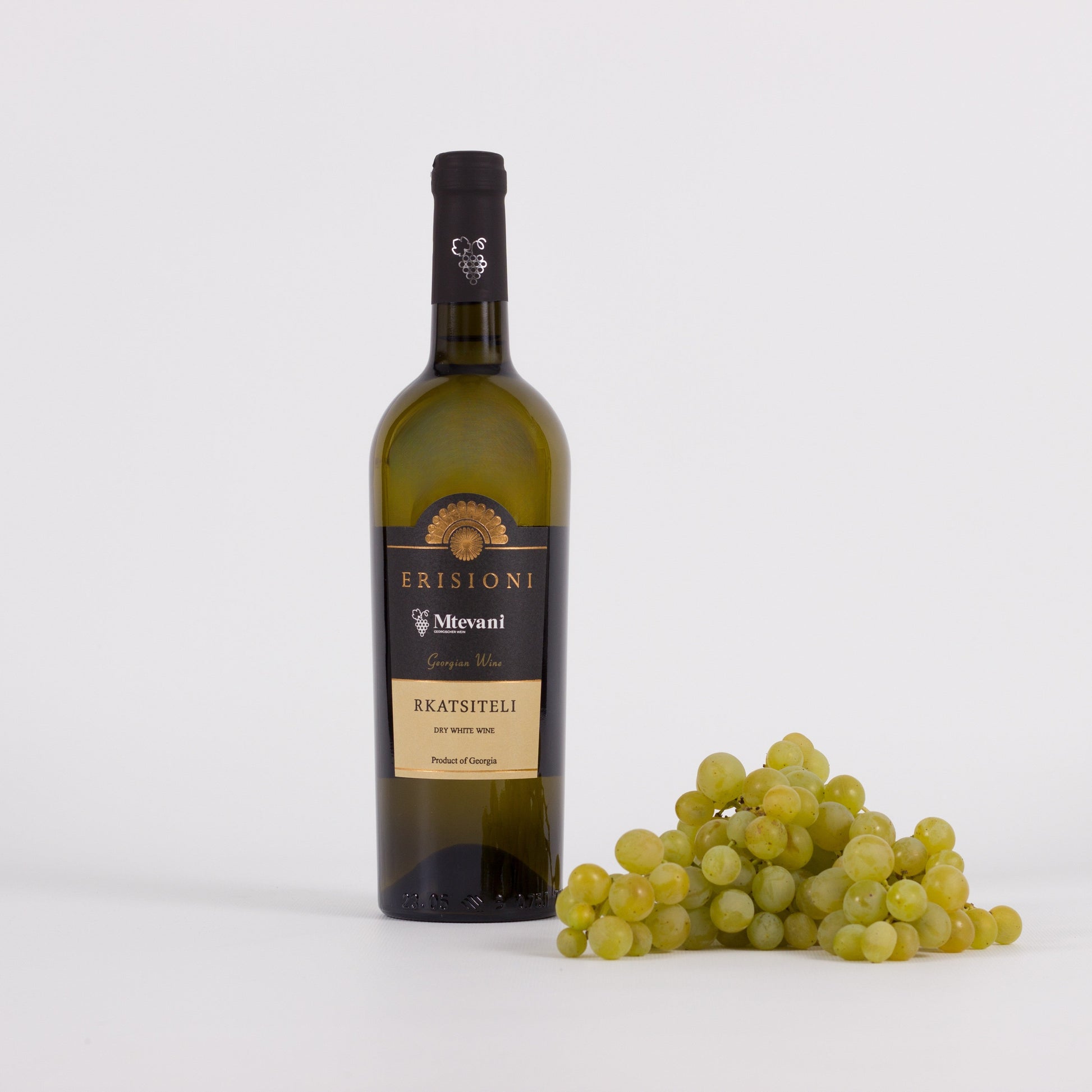 Trockener Rkatsiteli Weißwein von Erisioni – frisch, aromatisch, ideal zu feinen Speisen