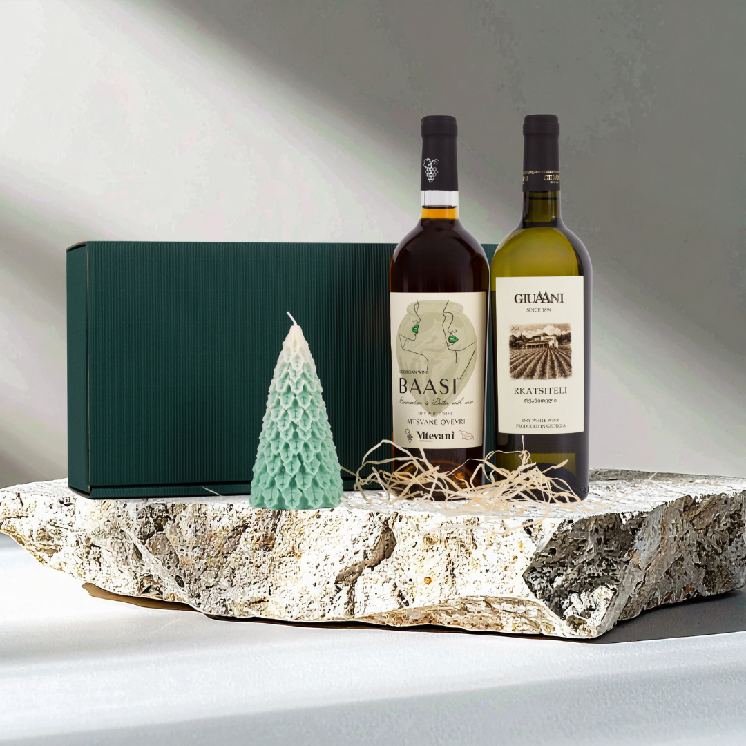 Weingeschenke mit Kerze