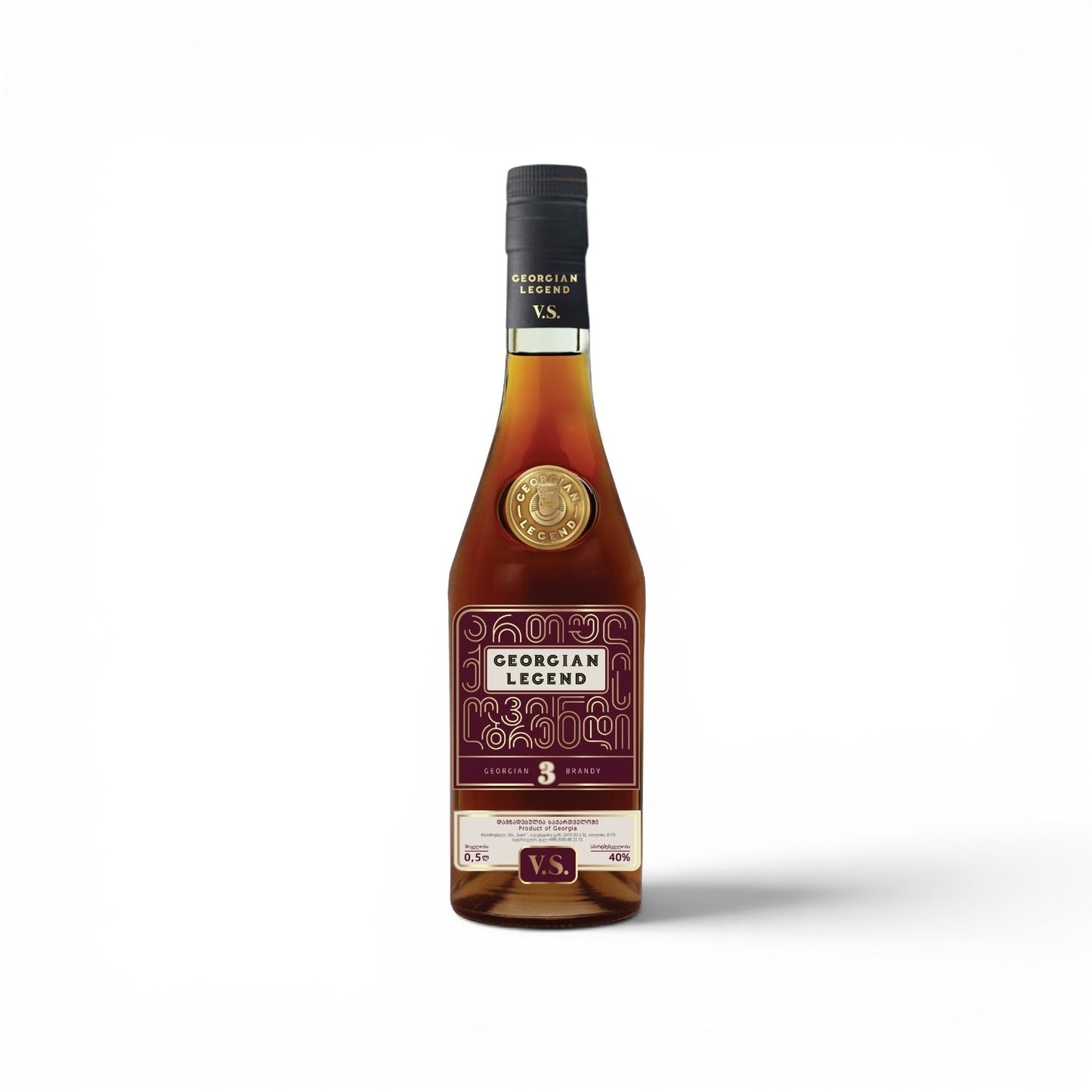 Georgian Legend V.S. Brandy 3 Jahre gereift – Premium Weinbrand aus Georgien mit 40 % Vol