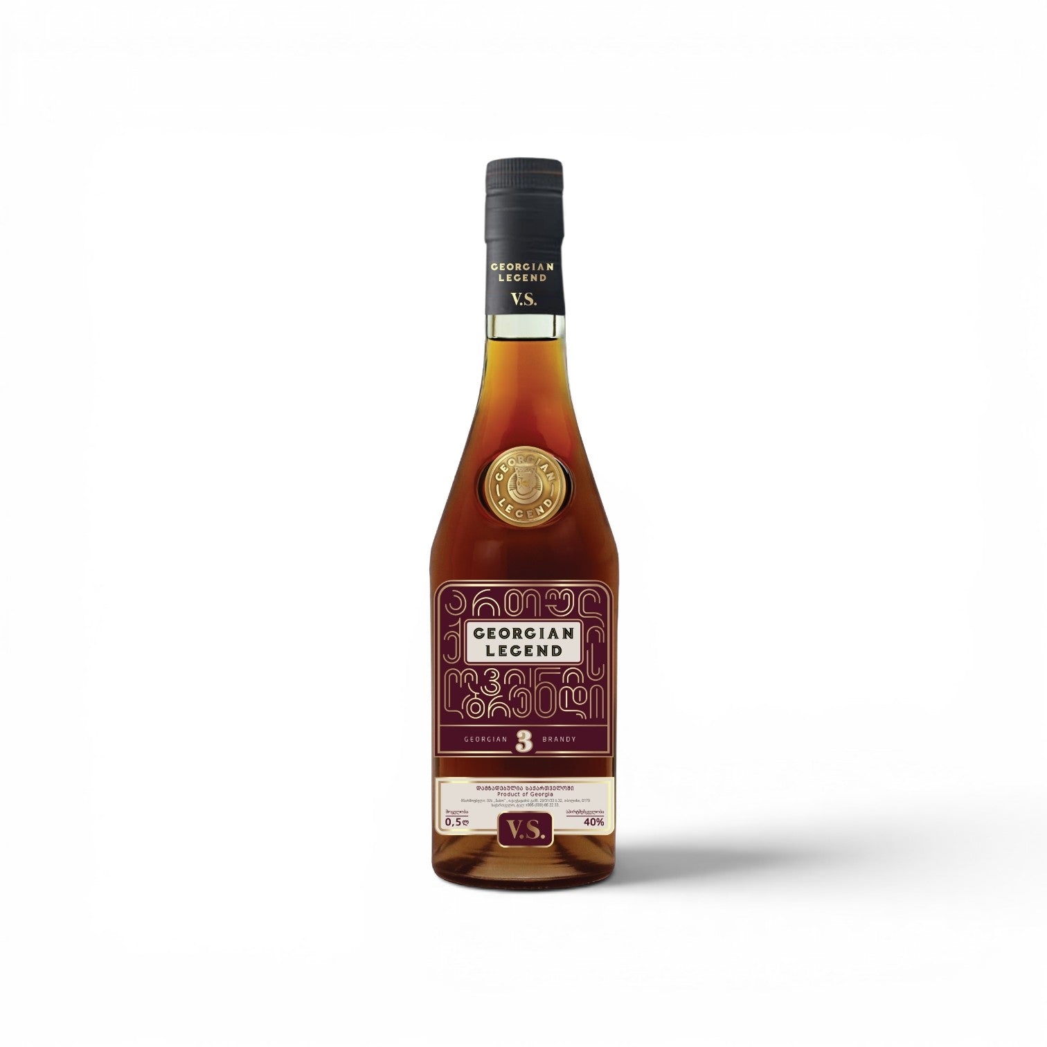 Georgian Legend V.S. Brandy 3 Jahre gereift – Premium Weinbrand aus Georgien mit 40 % Vol